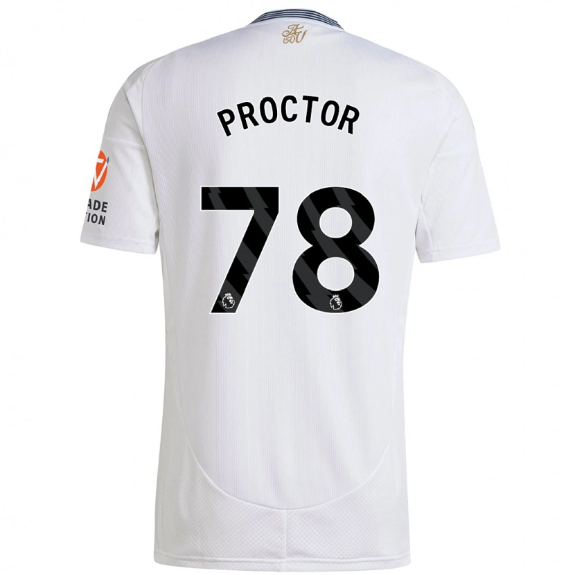 Danxen Uomo Maglia Sam Proctor #78 Bianco Kit Gara Away 2024/25 Maglietta