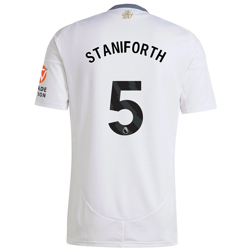 Danxen Uomo Maglia Lucy Staniforth #5 Bianco Kit Gara Away 2024/25 Maglietta