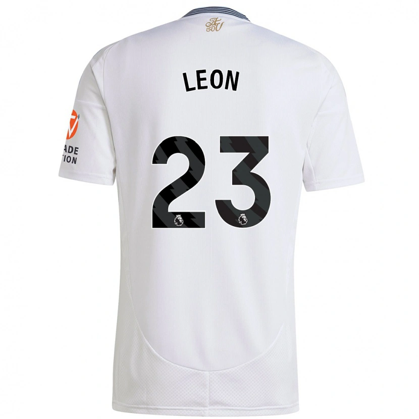 Danxen Uomo Maglia Adriana Leon #23 Bianco Kit Gara Away 2024/25 Maglietta