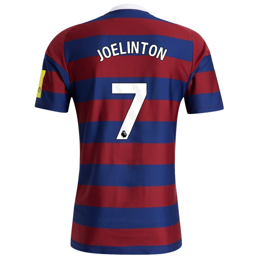 Danxen Uomo Maglia Joelinton #7 Borgogna Blu Navy Kit Gara Away 2024/25 Maglietta