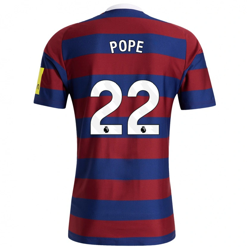 Danxen Uomo Maglia Nick Pope #22 Borgogna Blu Navy Kit Gara Away 2024/25 Maglietta