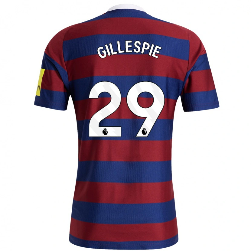 Danxen Uomo Maglia Mark Gillespie #29 Borgogna Blu Navy Kit Gara Away 2024/25 Maglietta