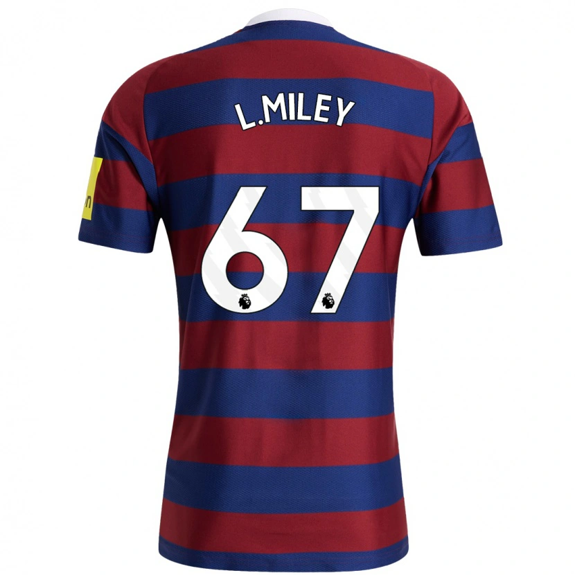Danxen Uomo Maglia Lewis Miley #67 Borgogna Blu Navy Kit Gara Away 2024/25 Maglietta