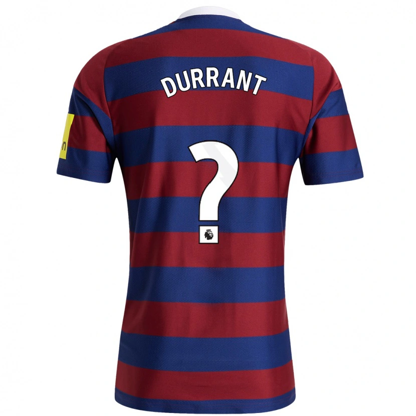 Danxen Uomo Maglia Jake Durrant #0 Borgogna Blu Navy Kit Gara Away 2024/25 Maglietta