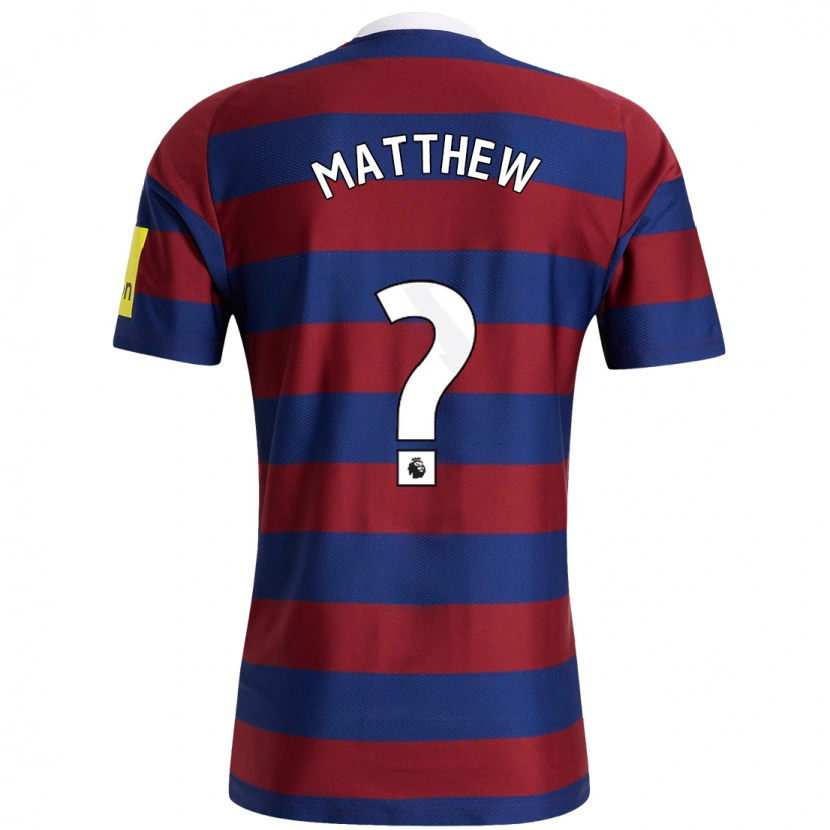 Danxen Uomo Maglia Matthew Taylor #0 Borgogna Blu Navy Kit Gara Away 2024/25 Maglietta