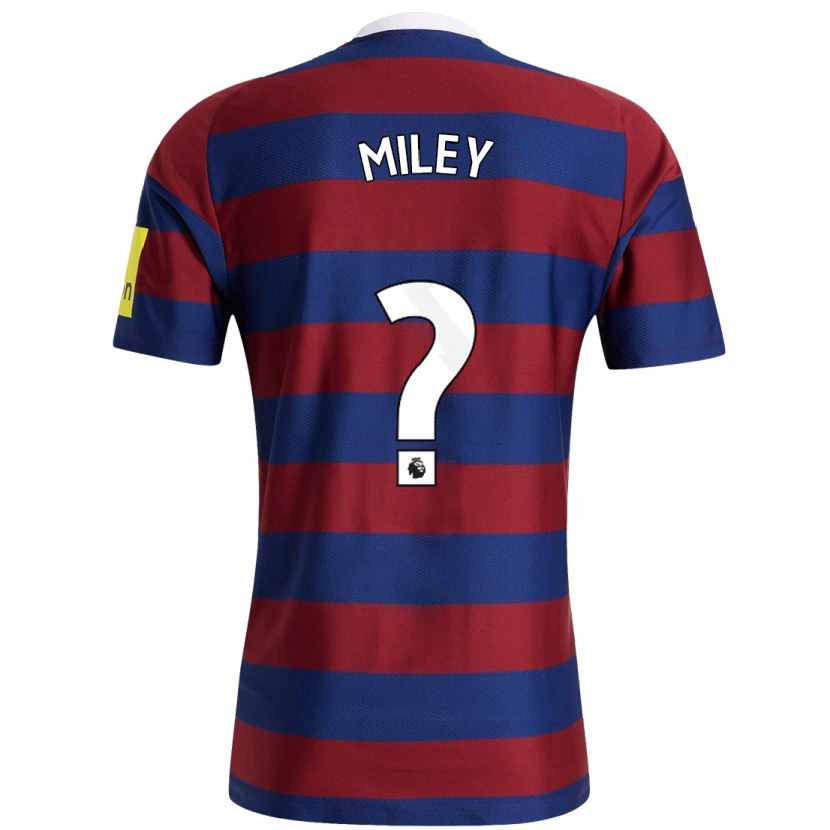Danxen Uomo Maglia Mason Miley #0 Borgogna Blu Navy Kit Gara Away 2024/25 Maglietta
