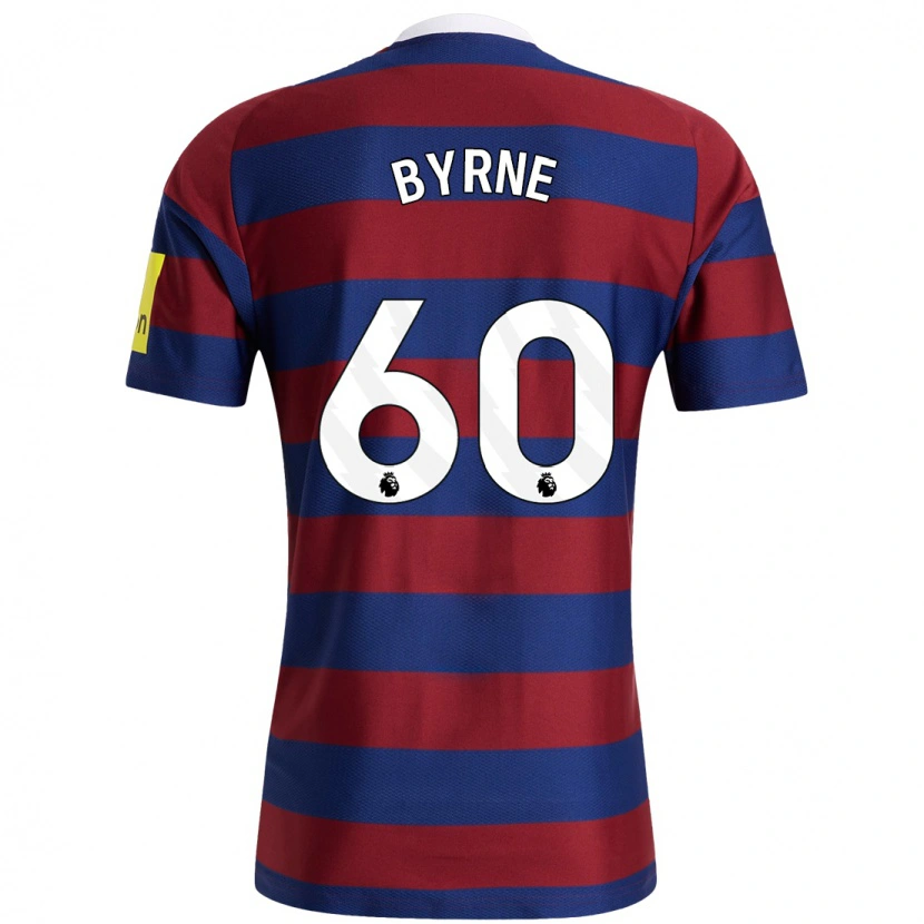 Danxen Uomo Maglia Reece Byrne #60 Borgogna Blu Navy Kit Gara Away 2024/25 Maglietta