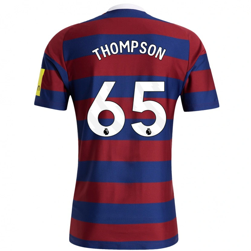 Danxen Uomo Maglia Ciaran Thompson #65 Borgogna Blu Navy Kit Gara Away 2024/25 Maglietta
