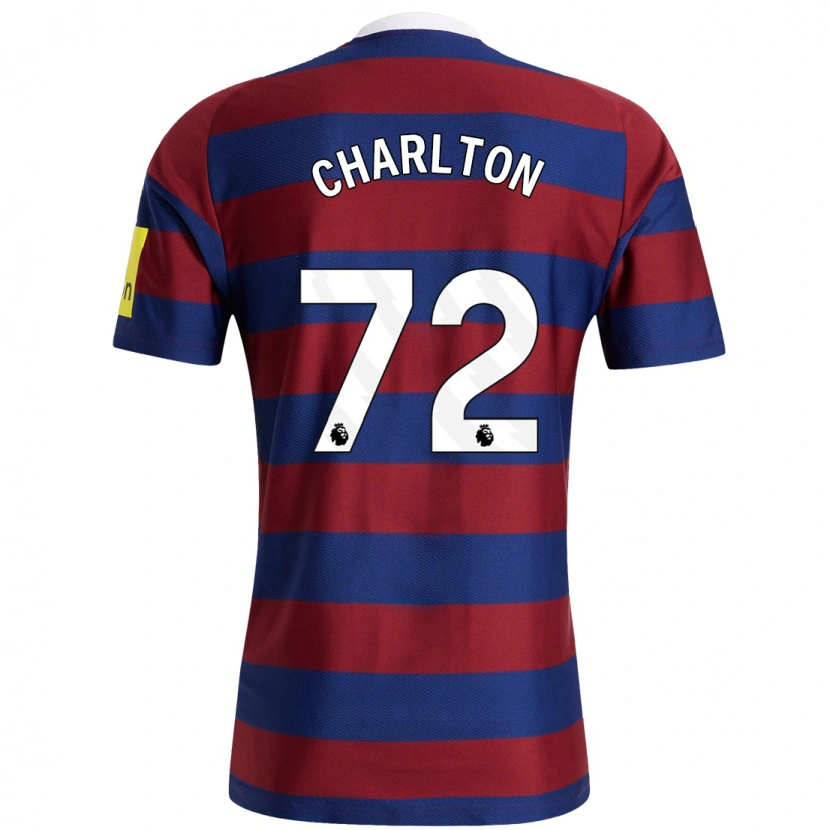 Danxen Uomo Maglia Dylan Charlton #72 Borgogna Blu Navy Kit Gara Away 2024/25 Maglietta