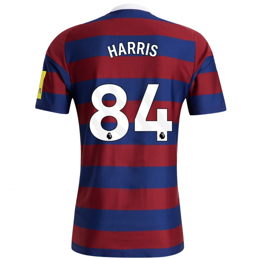 Danxen Uomo Maglia Aidan Harris #84 Borgogna Blu Navy Kit Gara Away 2024/25 Maglietta