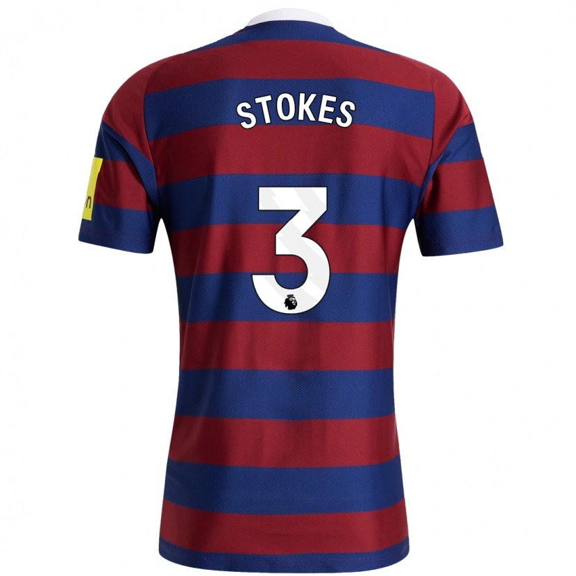 Danxen Uomo Maglia Demi Stokes #3 Borgogna Blu Navy Kit Gara Away 2024/25 Maglietta
