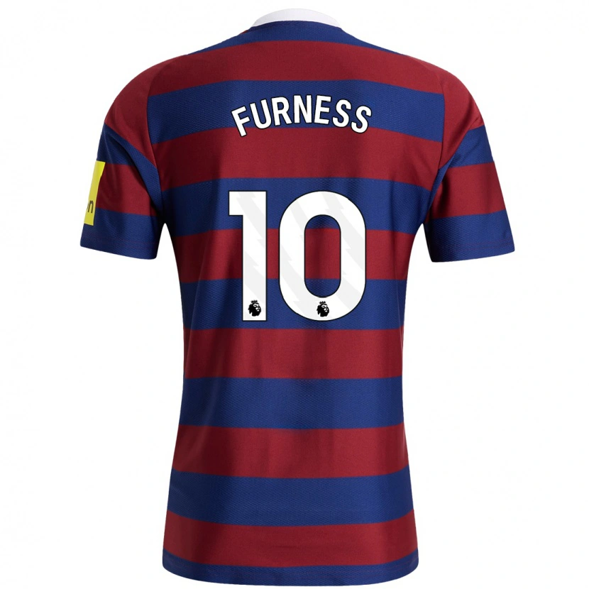 Danxen Uomo Maglia Rachel Furness #10 Borgogna Blu Navy Kit Gara Away 2024/25 Maglietta