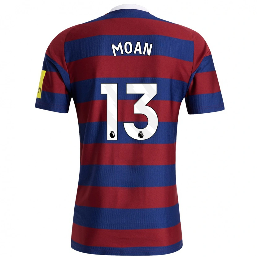 Danxen Uomo Maglia Claudia Moan #13 Borgogna Blu Navy Kit Gara Away 2024/25 Maglietta