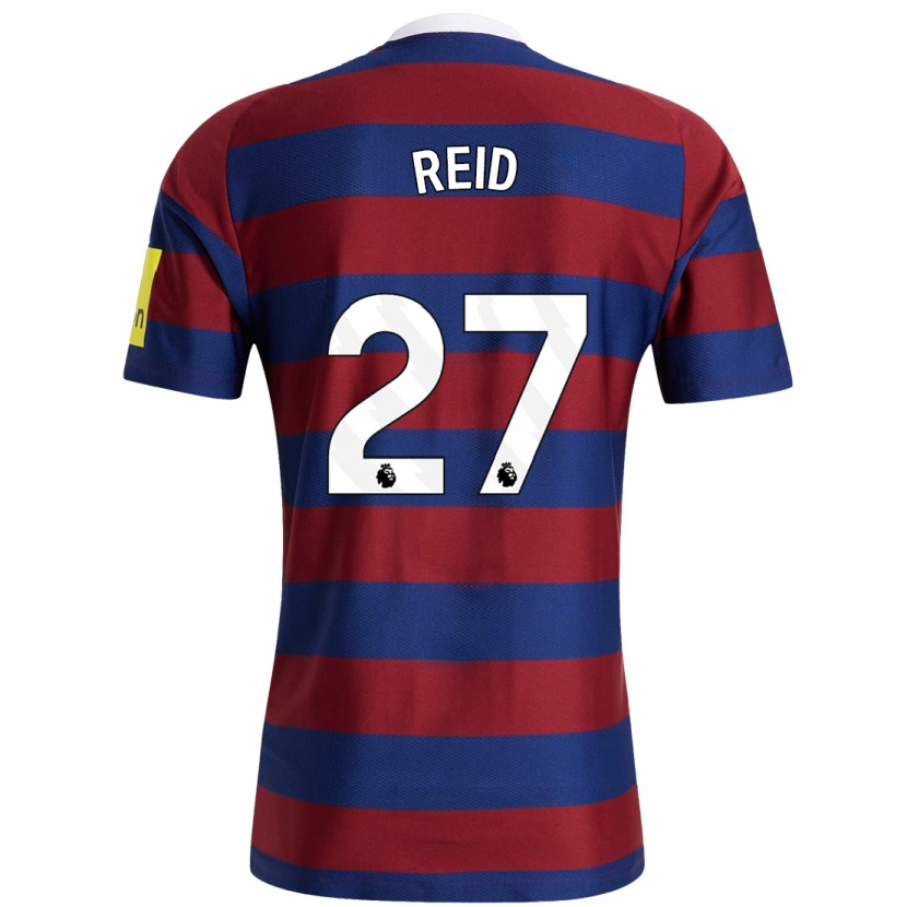 Danxen Uomo Maglia Hannah Reid #27 Borgogna Blu Navy Kit Gara Away 2024/25 Maglietta