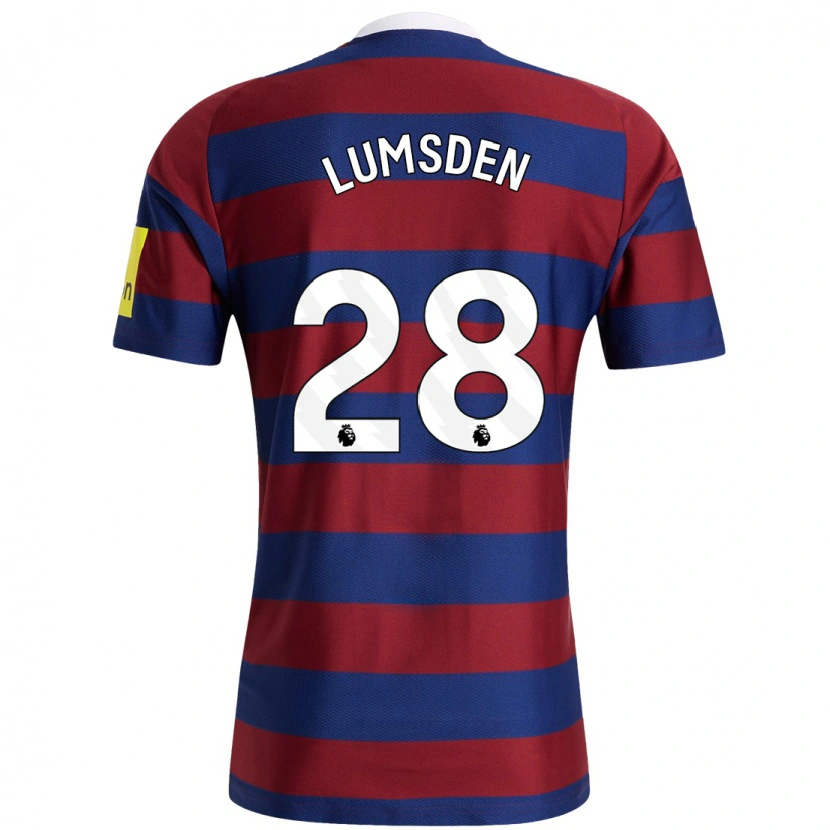Danxen Uomo Maglia Beth Lumsden #28 Borgogna Blu Navy Kit Gara Away 2024/25 Maglietta