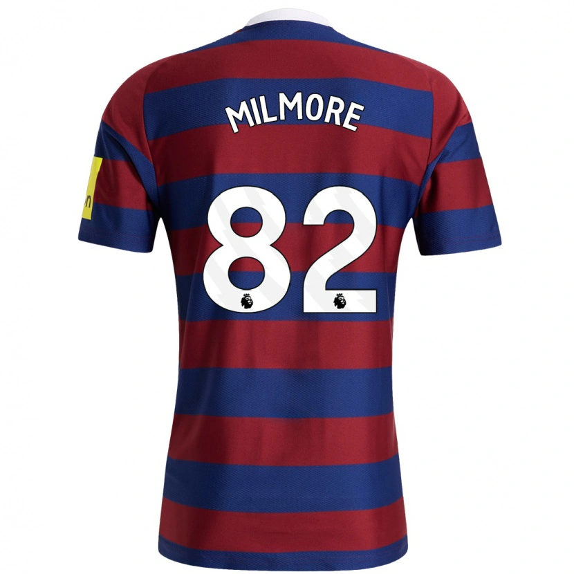 Danxen Uomo Maglia Carter Milmore #82 Borgogna Blu Navy Kit Gara Away 2024/25 Maglietta