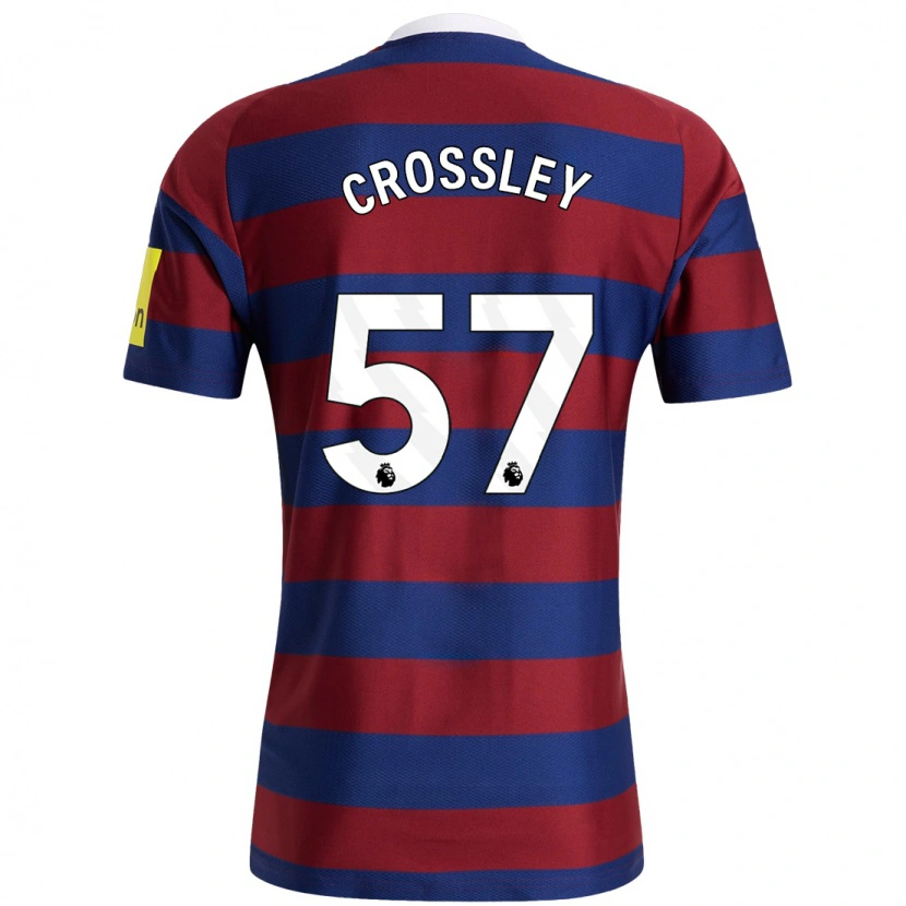 Danxen Uomo Maglia Kyle Crossley #57 Borgogna Blu Navy Kit Gara Away 2024/25 Maglietta
