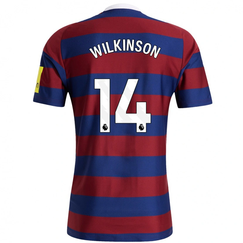 Danxen Uomo Maglia Sharna Wilkinson #14 Borgogna Blu Navy Kit Gara Away 2024/25 Maglietta