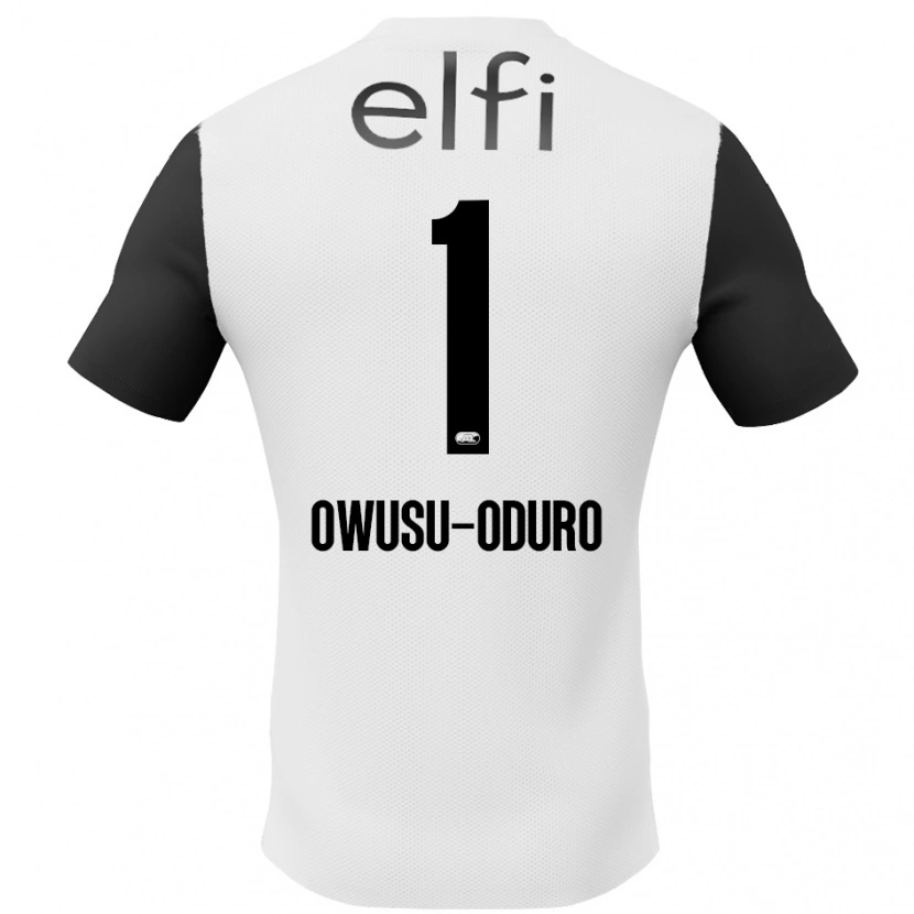 Danxen Uomo Maglia Rome Jayden Owusu-Oduro #1 Bianco Nero Kit Gara Away 2024/25 Maglietta
