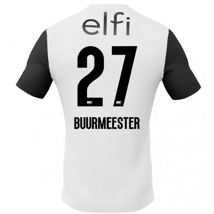 Danxen Uomo Maglia Zico Buurmeester #27 Bianco Nero Kit Gara Away 2024/25 Maglietta
