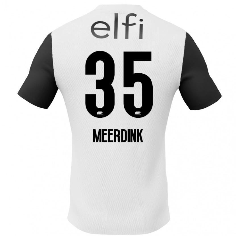Danxen Uomo Maglia Mexx Meerdink #35 Bianco Nero Kit Gara Away 2024/25 Maglietta