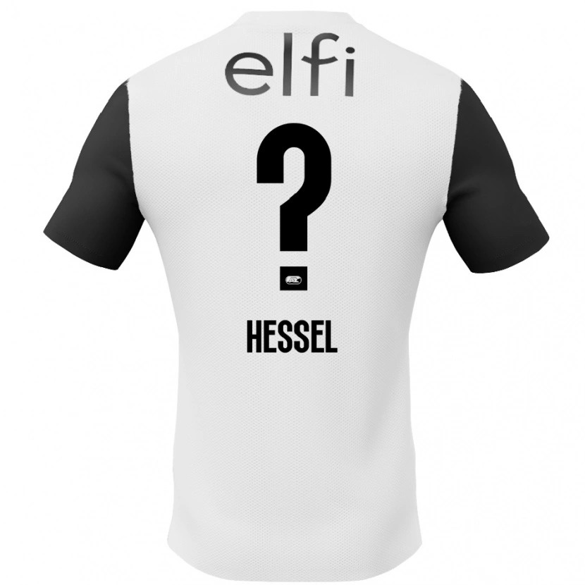 Danxen Uomo Maglia Hessel De Wit #0 Bianco Nero Kit Gara Away 2024/25 Maglietta