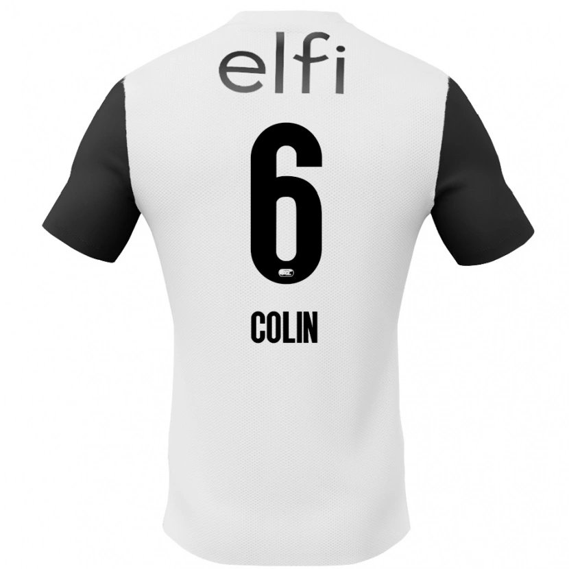 Danxen Uomo Maglia Isa Colin #6 Bianco Nero Kit Gara Away 2024/25 Maglietta