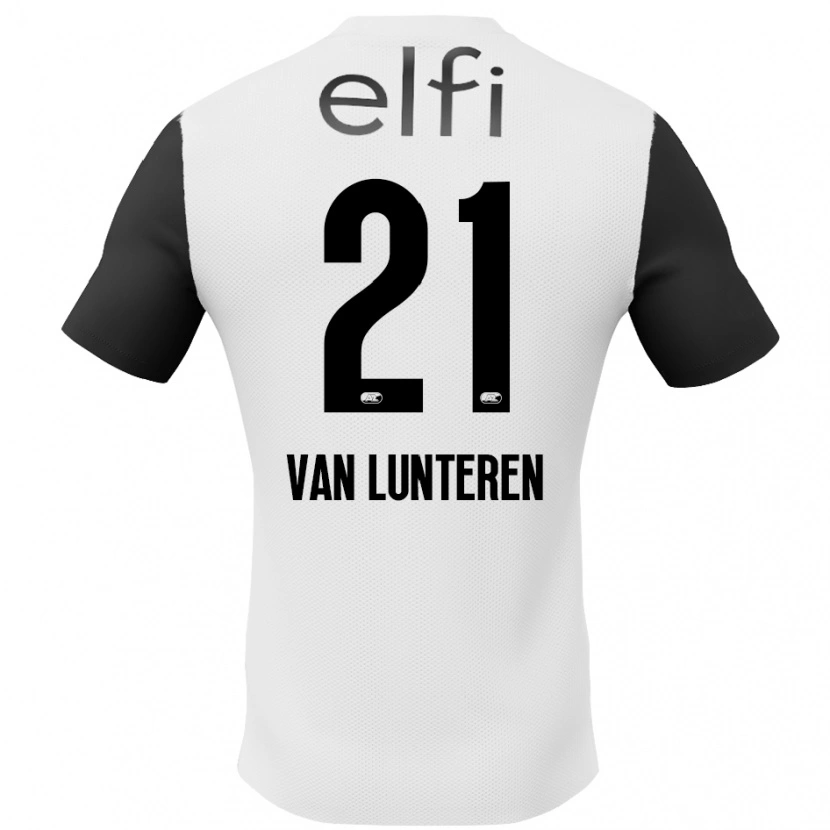 Danxen Uomo Maglia Desiree Van Lunteren #21 Bianco Nero Kit Gara Away 2024/25 Maglietta