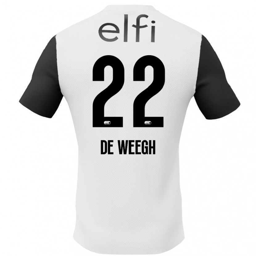 Danxen Uomo Maglia Bo Op De Weegh #22 Bianco Nero Kit Gara Away 2024/25 Maglietta