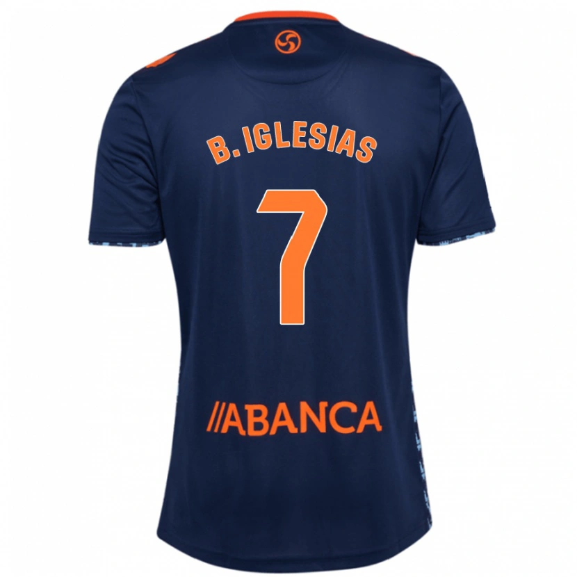 Danxen Uomo Maglia Borja Iglesias #7 Blu Navy Kit Gara Away 2024/25 Maglietta