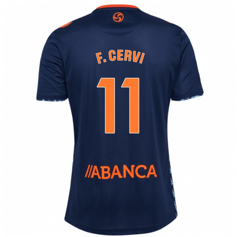 Danxen Uomo Maglia Franco Cervi #11 Blu Navy Kit Gara Away 2024/25 Maglietta