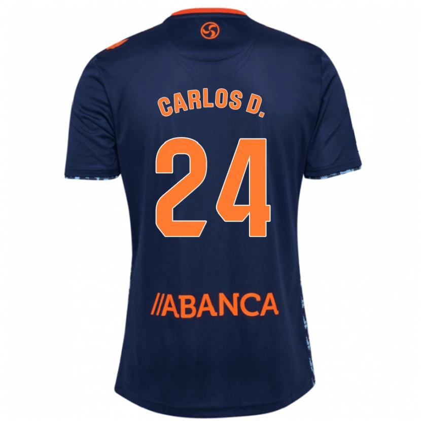 Danxen Uomo Maglia Carlos Domínguez #24 Blu Navy Kit Gara Away 2024/25 Maglietta