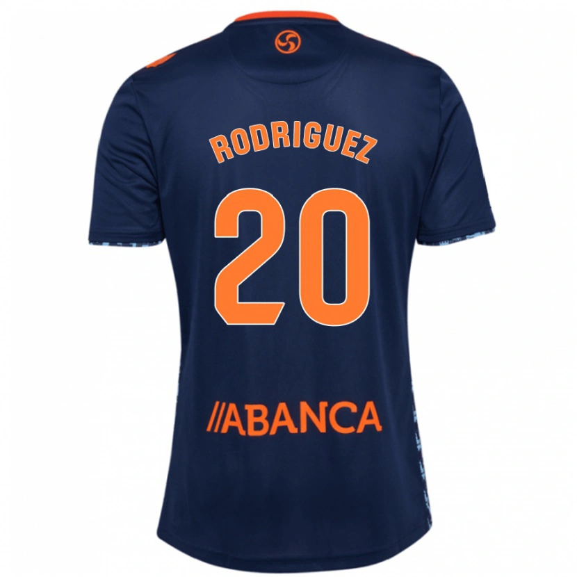Danxen Uomo Maglia Javi Rodríguez #20 Blu Navy Kit Gara Away 2024/25 Maglietta