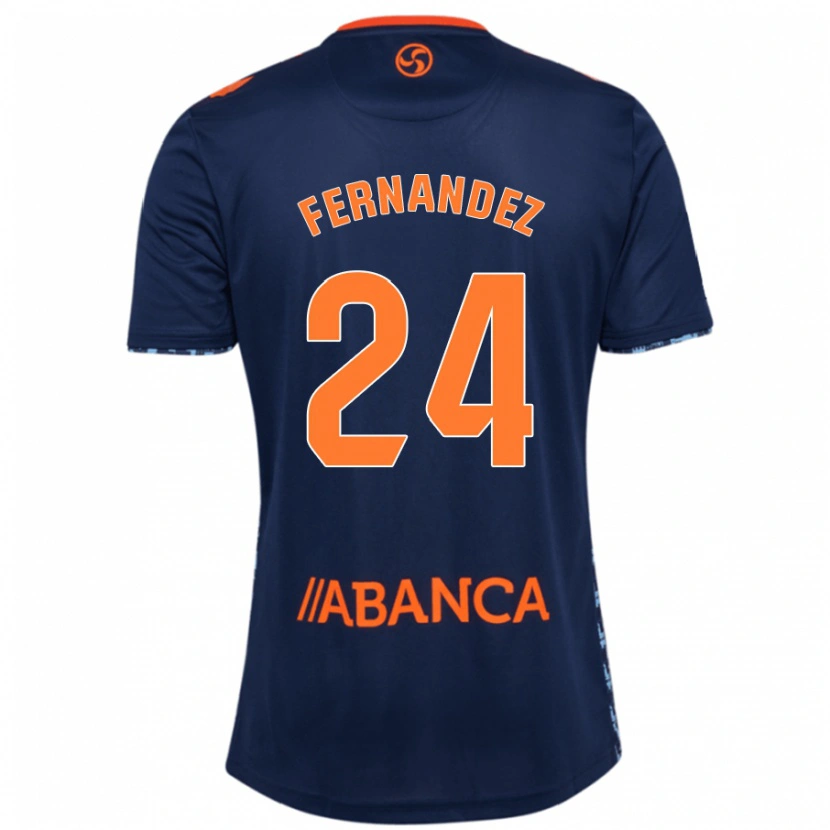 Danxen Uomo Maglia César Fernández #24 Blu Navy Kit Gara Away 2024/25 Maglietta