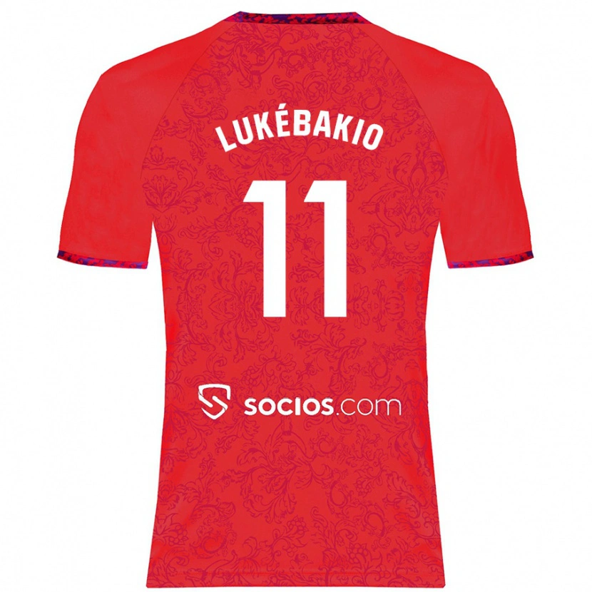 Danxen Uomo Maglia Dodi Lukébakio #11 Rosso Kit Gara Away 2024/25 Maglietta