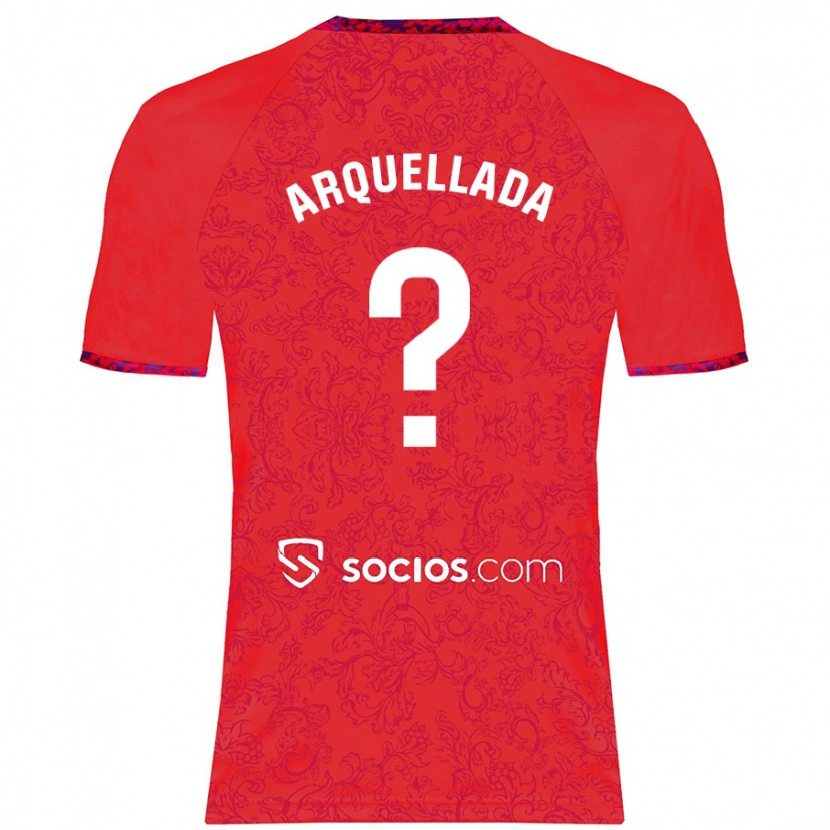 Danxen Uomo Maglia Álvaro Arquellada #0 Rosso Kit Gara Away 2024/25 Maglietta