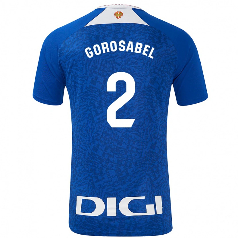Danxen Uomo Maglia Andoni Gorosabel #2 Blu Royal Kit Gara Away 2024/25 Maglietta
