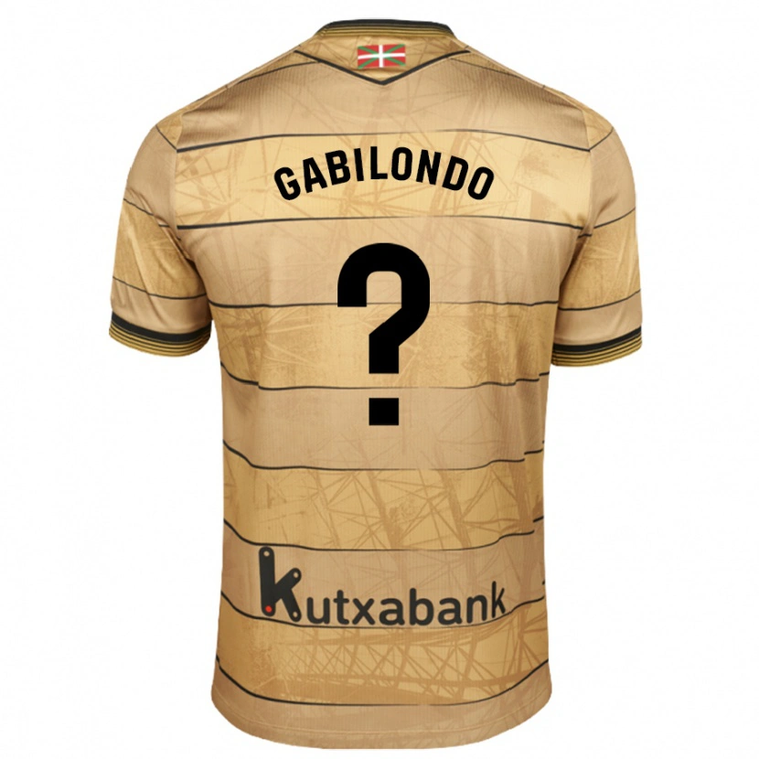 Danxen Uomo Maglia Iker Gabilondo #0 Marrone Kit Gara Away 2024/25 Maglietta