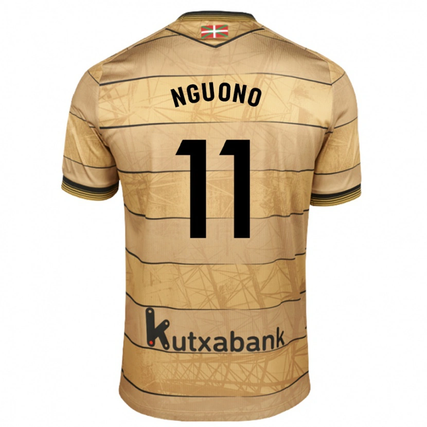 Danxen Uomo Maglia Job Ochieng #11 Marrone Kit Gara Away 2024/25 Maglietta