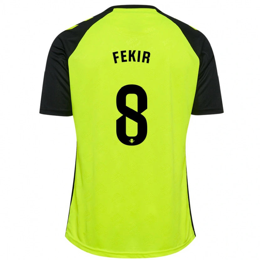 Danxen Uomo Maglia Nabil Fekir #8 Giallo Fluorescente Nero Kit Gara Away 2024/25 Maglietta