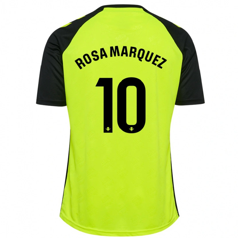 Danxen Uomo Maglia Rosa Márquez Baena #10 Giallo Fluorescente Nero Kit Gara Away 2024/25 Maglietta