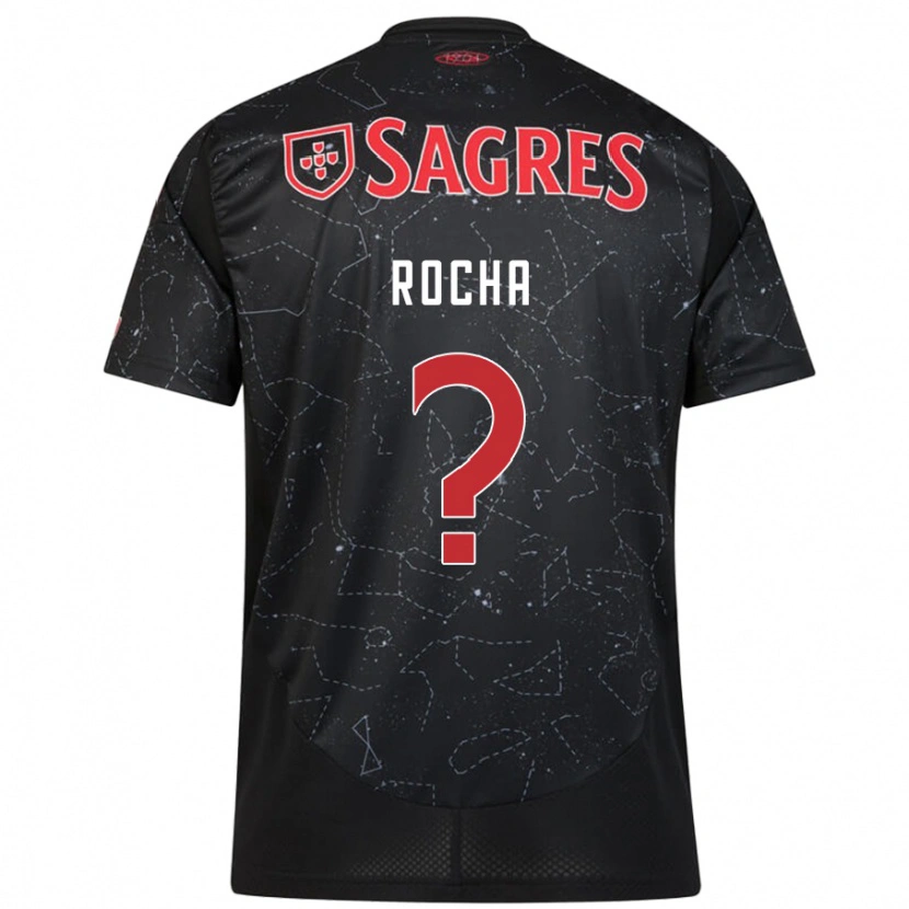 Danxen Uomo Maglia Diogo Rocha #0 Nero Rosso Kit Gara Away 2024/25 Maglietta
