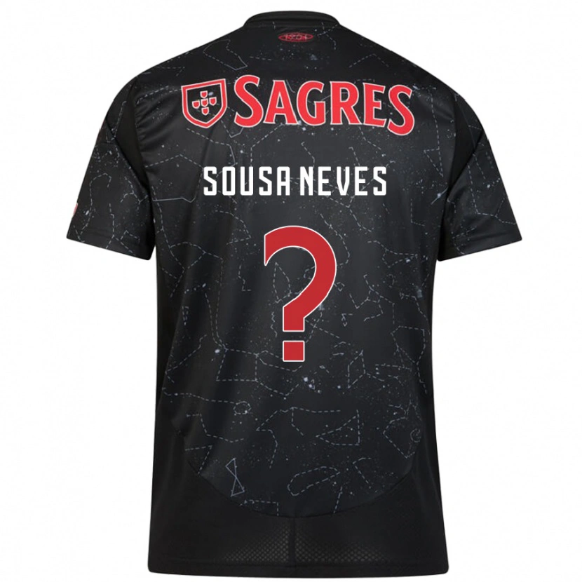 Danxen Uomo Maglia Dilan Alison Sousa Neves #0 Nero Rosso Kit Gara Away 2024/25 Maglietta