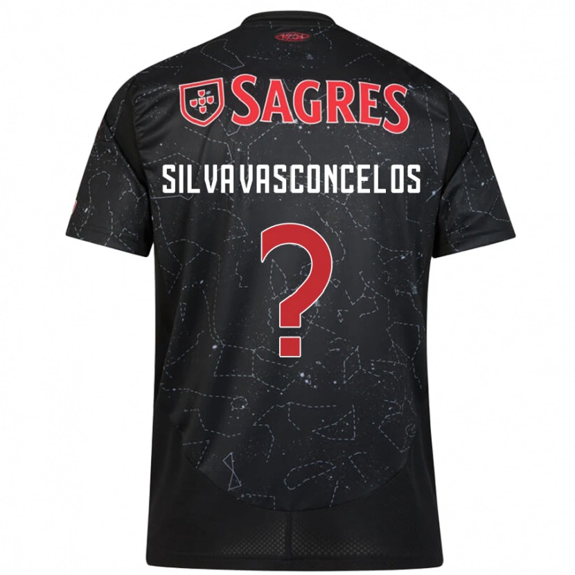 Danxen Uomo Maglia Martim Silva Vasconcelos #0 Nero Rosso Kit Gara Away 2024/25 Maglietta
