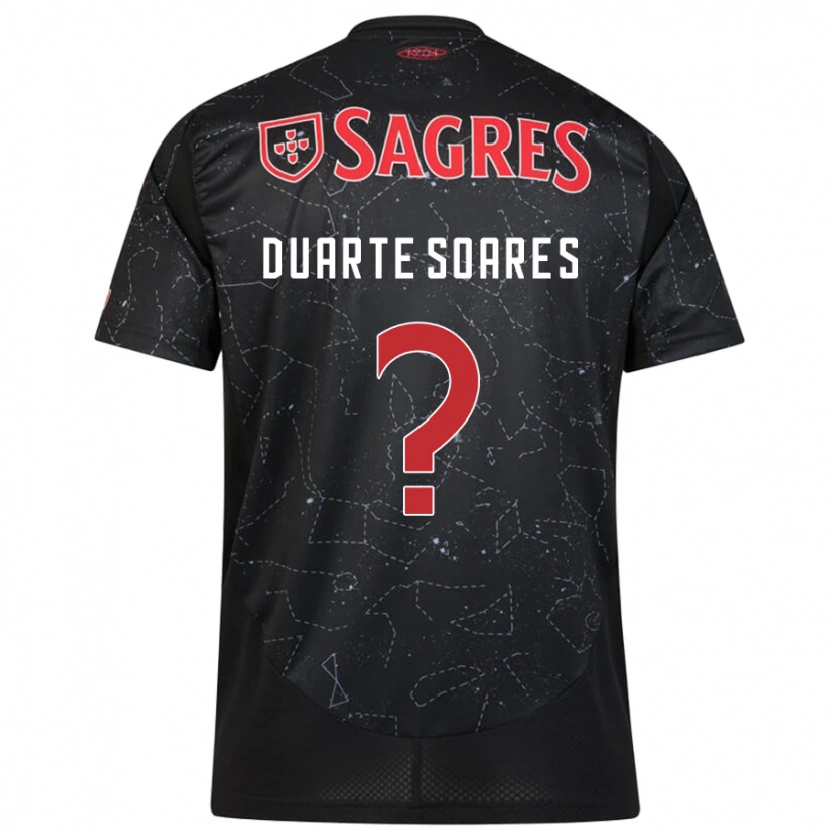 Danxen Uomo Maglia Duarte Soares #0 Nero Rosso Kit Gara Away 2024/25 Maglietta