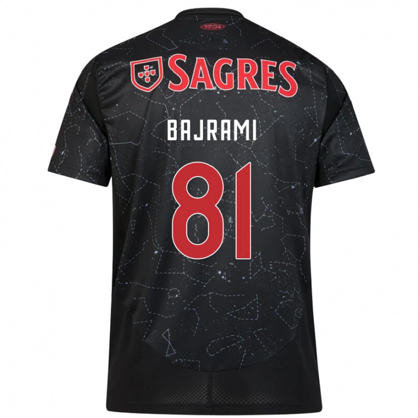 Danxen Uomo Maglia Adrian Bajrami #81 Nero Rosso Kit Gara Away 2024/25 Maglietta