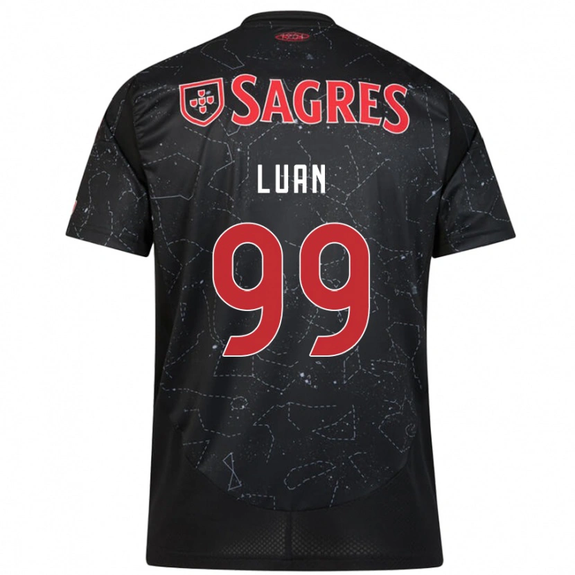 Danxen Uomo Maglia Luan #99 Nero Rosso Kit Gara Away 2024/25 Maglietta