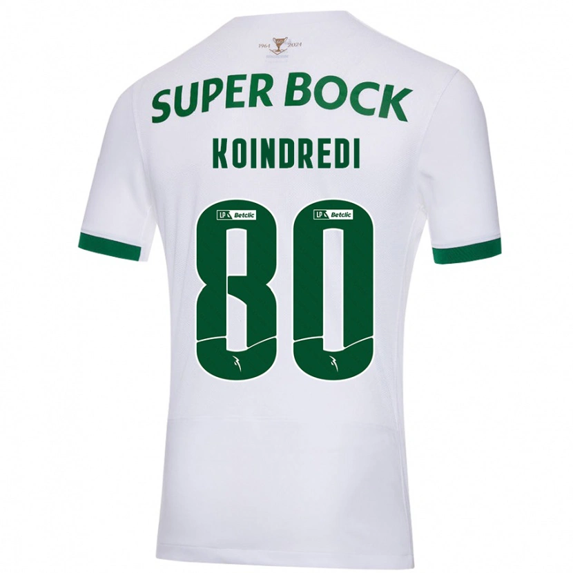 Danxen Uomo Maglia Koba Koindredi #80 Bianco Verde Kit Gara Away 2024/25 Maglietta