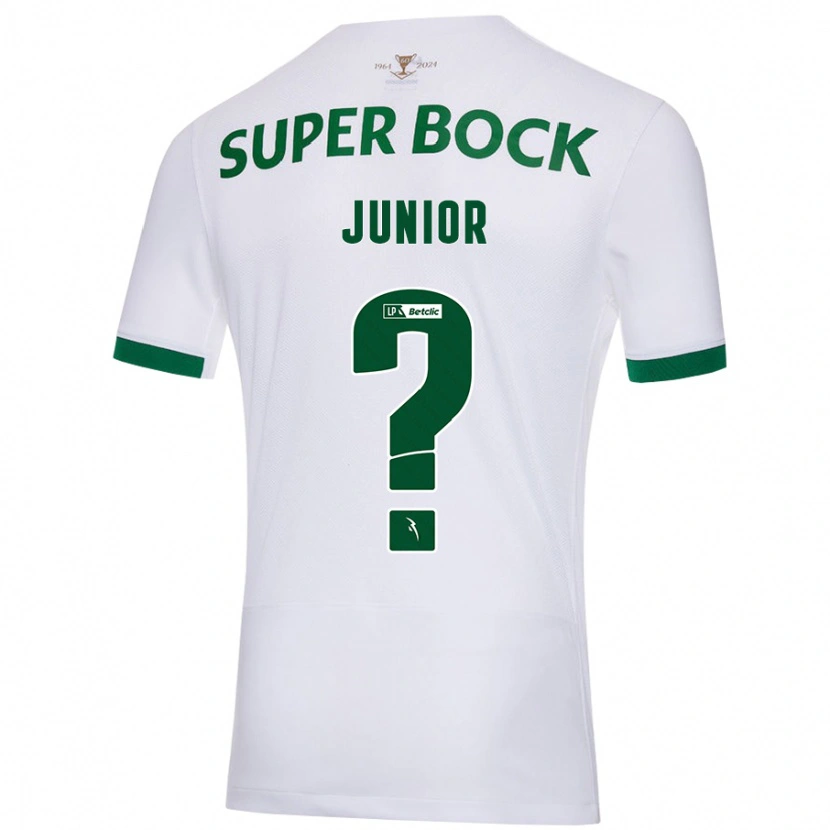 Danxen Uomo Maglia Marlon Junior #0 Bianco Verde Kit Gara Away 2024/25 Maglietta