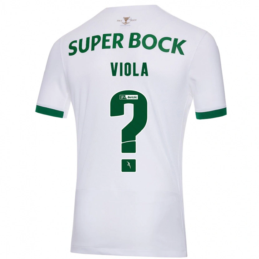 Danxen Uomo Maglia Rodrigo Viola #0 Bianco Verde Kit Gara Away 2024/25 Maglietta